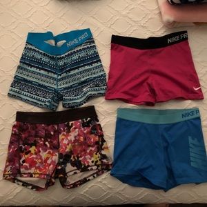 SET OF 4!!! women’s nike & adidas spandex